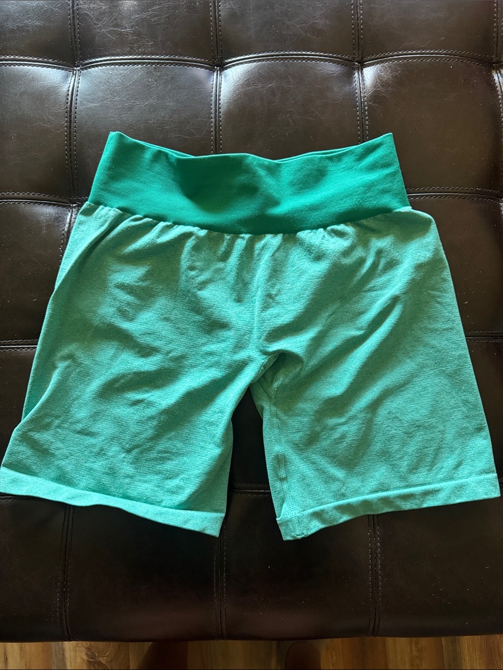 Women’s Stretch High-Waist Shorts - Teal Green